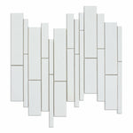 Thassos White Marble Honed Random Strip Mosaic Tile-Marble Mosaic-American Tile Depot