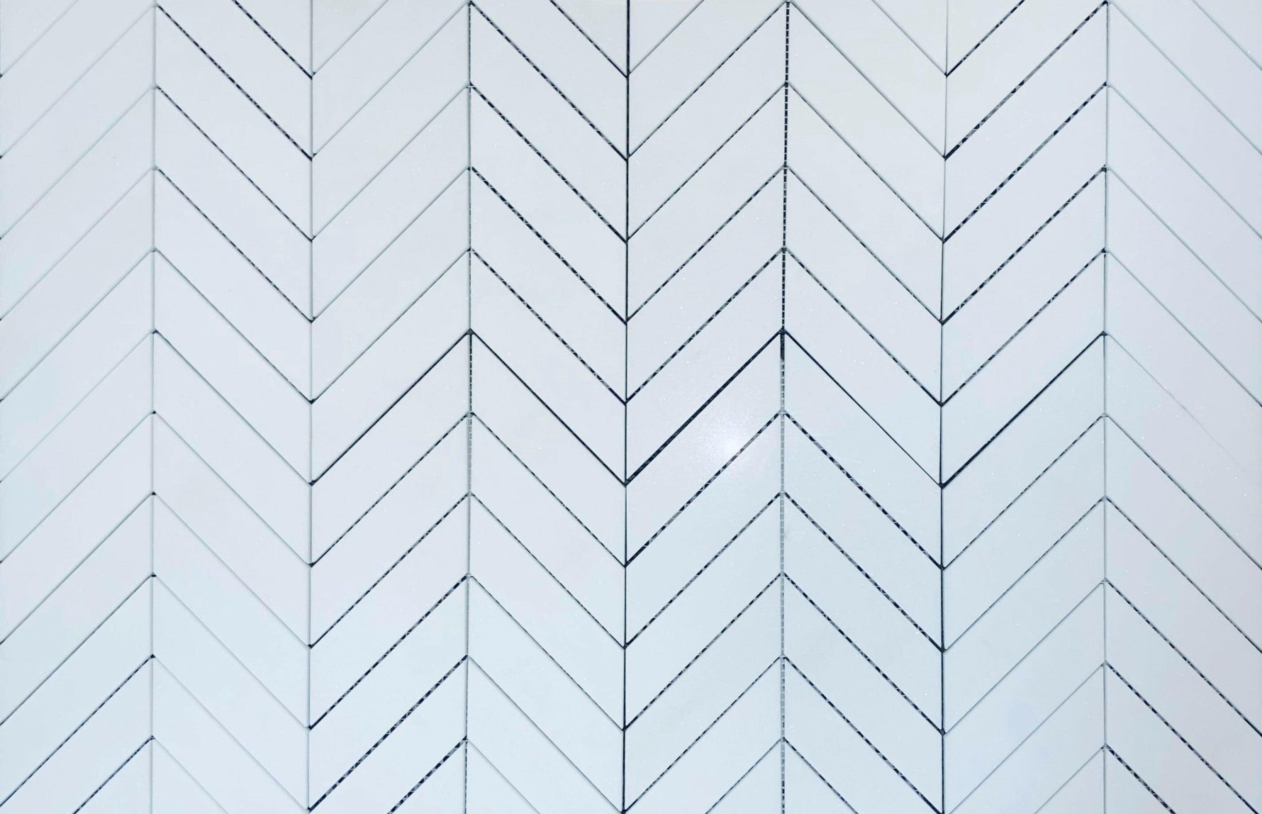 Thassos White Marble Polished 1.5" x 6" Chevron Mosaic Tile-Marble Mosaic-American Tile Depot