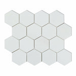 Thassos White Marble Polished 3" Hexagon Mosaic Tile-Marble Mosaic-American Tile Depot