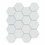 Thassos White Marble Polished 3" Hexagon Mosaic Tile-Marble Mosaic-American Tile Depot