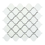 Thassos White Marble Polished Lantern Arabesque Mosaic Tile-Marble Mosaic-American Tile Depot