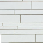 Thassos White Marble Polished Random Strip Mosaic Tile-Marble Mosaic-American Tile Depot