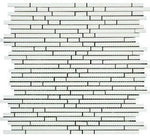 Thassos White Marble Polished ( Single-Color Thassos ) Bamboo Sticks Mosaic-Marble Mosaic-American Tile Depot