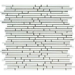 Thassos White Marble Polished ( Single-Color Thassos ) Bamboo Sticks Mosaic-Marble Mosaic-American Tile Depot