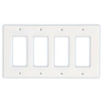 Thassos White Marble Quadruple Rocker Switch Wall Plate / Switch Plate / Cover - Honed-Marble Wall/Switch Plate-American Tile Depot