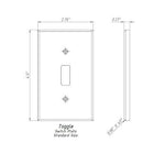 Thassos White Marble Single Toggle Switch Wall Plate / Switch Plate / Cover - Honed-Marble Wall/Switch Plate-American Tile Depot