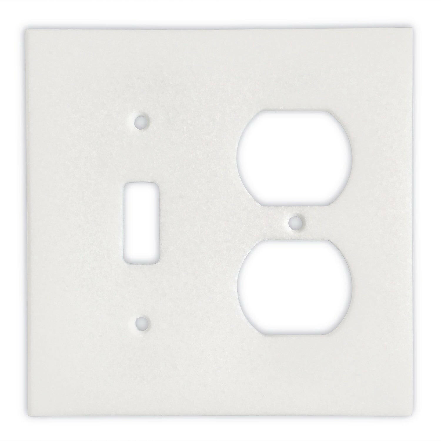 Thassos White Marble Toggle Duplex Switch Wall Plate / Switch Plate / Cover - Polished-Marble Wall/Switch Plate-American Tile Depot