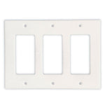 Thassos White Marble Triple Rocker Switch Wall Plate / Switch Plate / Cover - Polished-Marble Wall/Switch Plate-American Tile Depot