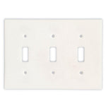 Thassos White Marble Triple Toggle Switch Wall Plate / Switch Plate / Cover - Polished-Marble Wall/Switch Plate-American Tile Depot