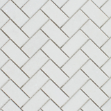 Thassos White Marble Honed 1 x 2 Herringbone Mosaic Tile