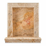 Valencia Travertine Hand-Made Custom Shampoo Niche / Shelf - LARGE - Honed-Accessories-American Tile Depot