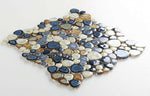 Venus Night Blue Pebble Porcelain Mosaic Tile-Porcelain Mosaic-American Tile Depot