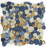 Venus Night Blue Pebble Porcelain Mosaic Tile-Porcelain Mosaic-American Tile Depot