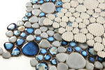 Venus Night Cielo Pebble Porcelain Mosaic Tile-Porcelain Mosaic-American Tile Depot