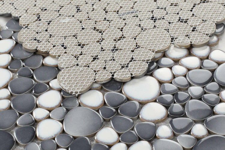 Venus Night Loft Pebble Porcelain Mosaic Tile-Porcelain Mosaic-American Tile Depot