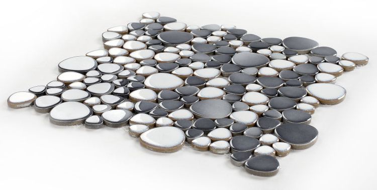 Venus Night Loft Pebble Porcelain Mosaic Tile-Porcelain Mosaic-American Tile Depot