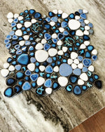 Venus Night Royal Blue Pebble Porcelain Mosaic Tile-Porcelain Mosaic-American Tile Depot