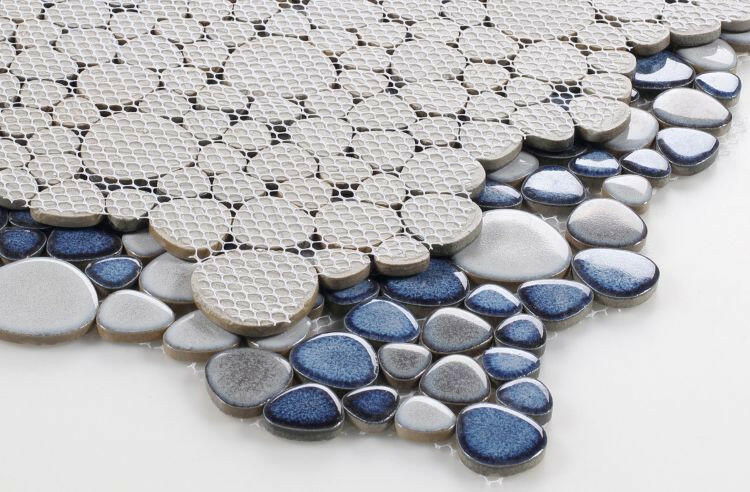 Venus Night Sky Pebble Porcelain Mosaic Tile-Porcelain Mosaic-American Tile Depot