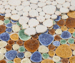 Venus Noon Forest Pebble Porcelain Mosaic Tile-Porcelain Mosaic-American Tile Depot