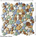 Venus Noon Forest Pebble Porcelain Mosaic Tile-Porcelain Mosaic-American Tile Depot