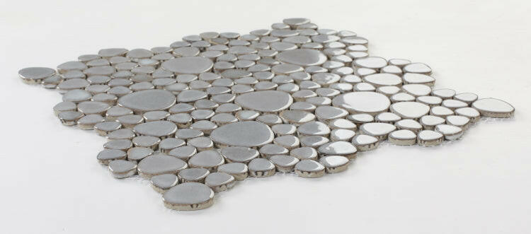 Venus Noon Grey Pebble Porcelain Mosaic Tile-Porcelain Mosaic-American Tile Depot