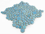 Venus Noon Jewel Blue Pebble Porcelain Mosaic Tile-Porcelain Mosaic-American Tile Depot