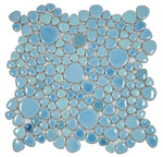 Venus Noon Jewel Blue Pebble Porcelain Mosaic Tile-Porcelain Mosaic-American Tile Depot