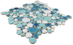 Venus Noon Jewel Iris Pebble Porcelain Mosaic Tile-Porcelain Mosaic-American Tile Depot