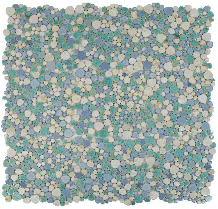 Venus Noon Sea Pebble Porcelain Mosaic Tile-Porcelain Mosaic-American Tile Depot