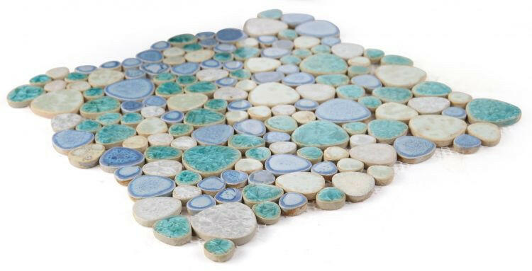 Venus Noon Sea Pebble Porcelain Mosaic Tile-Porcelain Mosaic-American Tile Depot