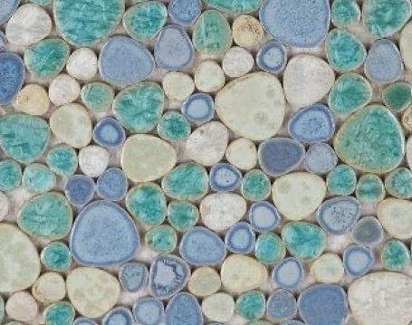 Venus Noon Sea Pebble Porcelain Mosaic Tile-Porcelain Mosaic-American Tile Depot