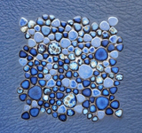 Venus Night Azure Pebble Porcelain Mosaic Tile