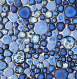 Venus Night Azure Pebble Porcelain Mosaic Tile