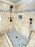 Venus Night Blue Pebble Porcelain Mosaic Tile