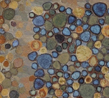 Venus Night Olive Pebble Porcelain Mosaic Tile