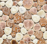 Venus Noon Earth Pebble Porcelain Mosaic Tile