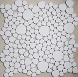 Venus Noon Fancy White Pebble Porcelain Mosaic Tile