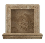 Walnut Travertine Hand-Made Custom Shampoo Niche / Shelf - SMALL - Honed-Accessories-American Tile Depot