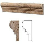 Walnut Travertine Honed OG-2 Chair Rail Molding Trim-Travertine Molding/Trim-American Tile Depot