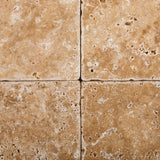 6 X 6 Walnut Travertine Tumbled Field Tile