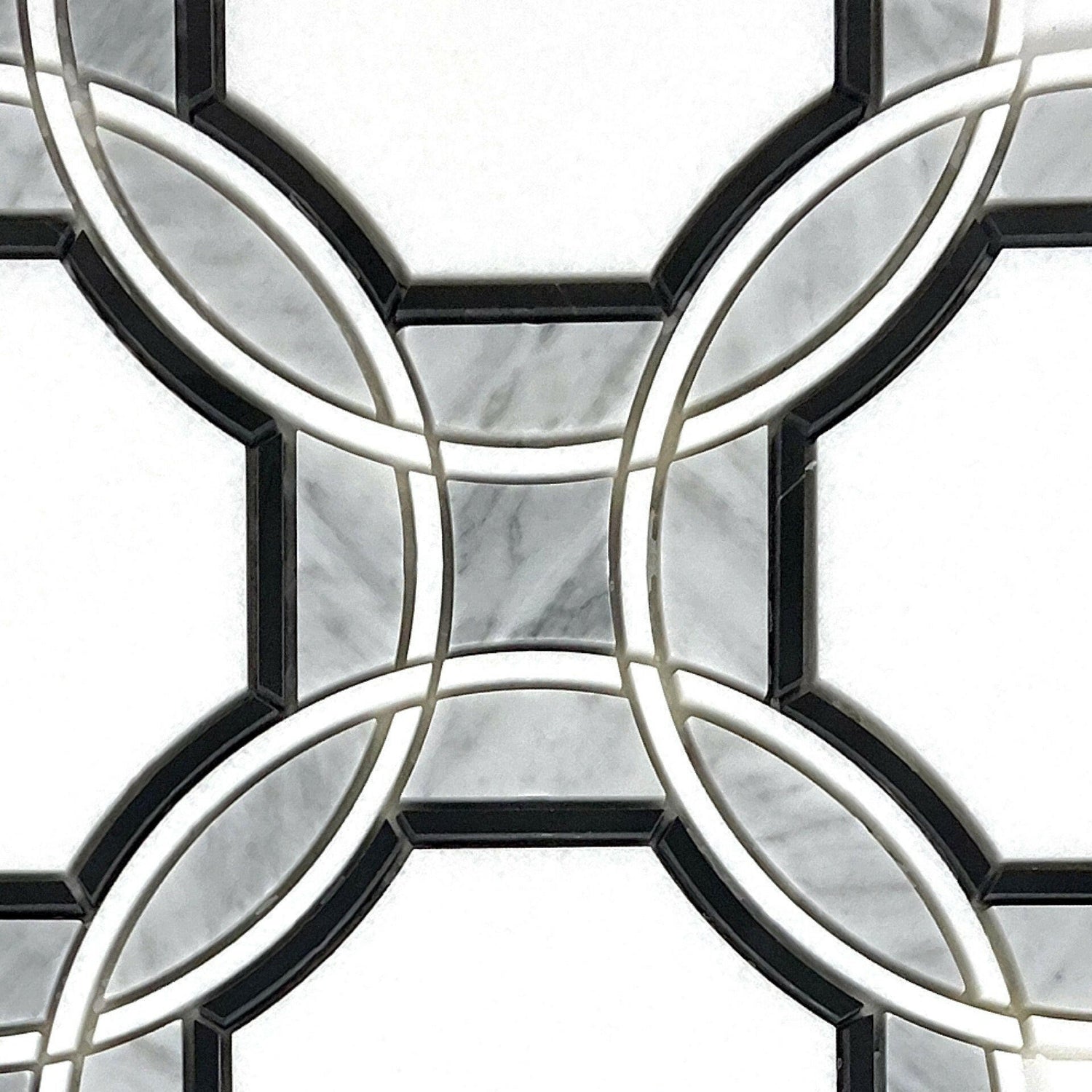 Waterjet Large Octagon Marble Polished Mosaic Tile-Marble Mosaic-American Tile Depot