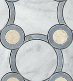 Waterjet Round Marble Polished Mosaic Tile-Marble Mosaic-American Tile Depot