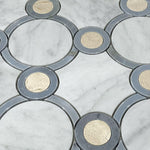 Waterjet Round Marble Polished Mosaic Tile-Marble Mosaic-American Tile Depot