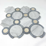 Waterjet Round Marble Polished Mosaic Tile-Marble Mosaic-American Tile Depot