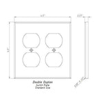 White Marble (Meram Blanc) Double Duplex Switch Wall Plate / Switch Plate / Cover - Polished-Marble Wall/Switch Plate-American Tile Depot