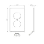 White Marble (Meram Blanc) Single Duplex Switch Wall Plate / Switch Plate / Cover - Honed-Marble Wall/Switch Plate-American Tile Depot