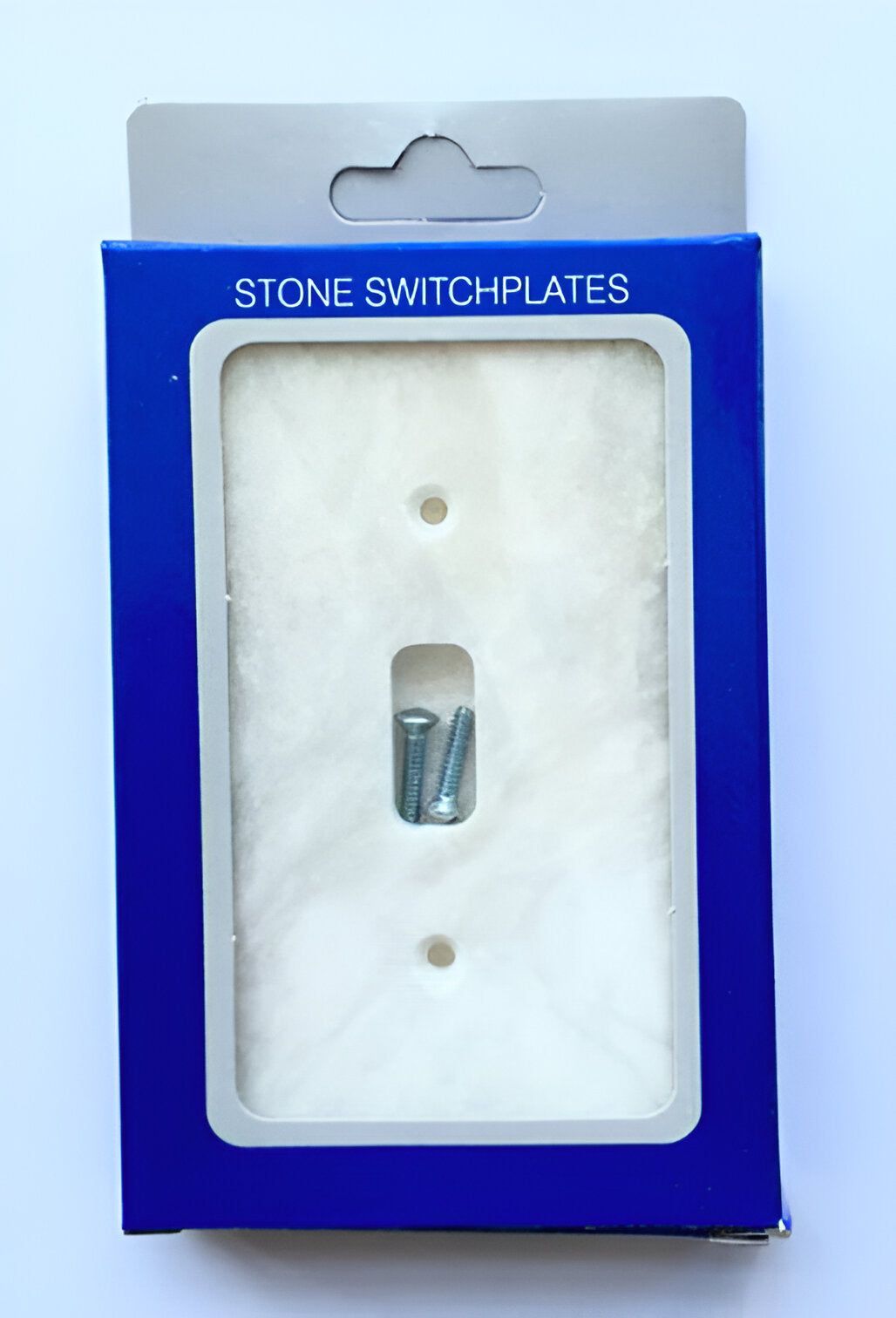 White Marble (Meram Blanc) Single Toggle Switch Wall Plate / Switch Plate / Cover - Honed-Marble Wall/Switch Plate-American Tile Depot