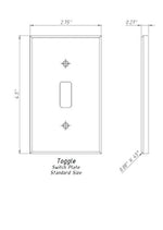 White Marble (Meram Blanc) Single Toggle Switch Wall Plate / Switch Plate / Cover - Honed-Marble Wall/Switch Plate-American Tile Depot