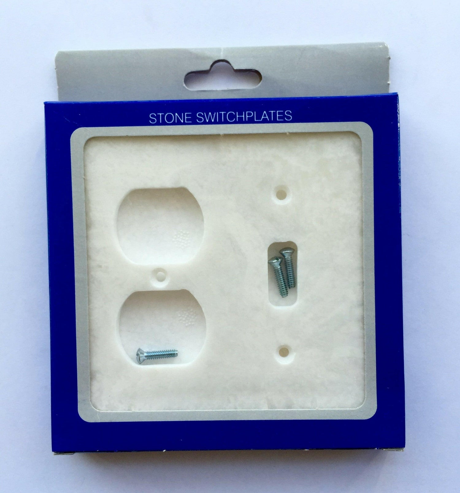 White Marble (Meram Blanc) Toggle Duplex Switch Wall Plate / Switch Plate / Cover - Polished-Marble Wall/Switch Plate-American Tile Depot