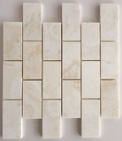 2 X 4 Premium White Onyx CROSS-CUT Polished Brick Mosaic Tile